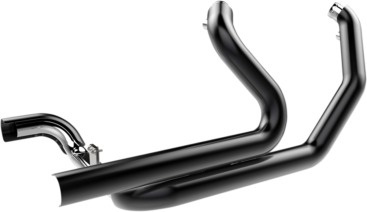 KHROME WERKS 2-INTO-2 CROSSOVER HEADERS WITH HEAT SHIELDS FOR HARLEY-DAVIDSON 2009 - 2013 Black 2-Into-2 Crossover Headers