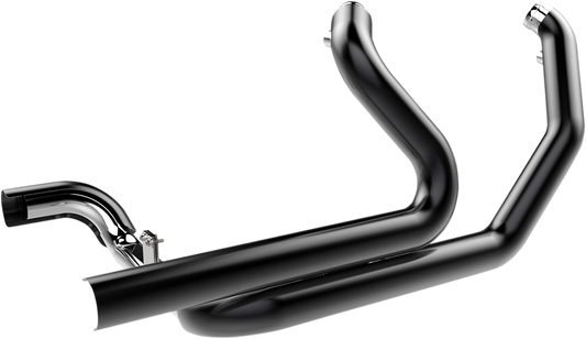 KHROME WERKS 2-INTO-2 CROSSOVER HEADERS WITH HEAT SHIELDS FOR HARLEY-DAVIDSON 2009 - 2013 Black 2-Into-2 Crossover Headers