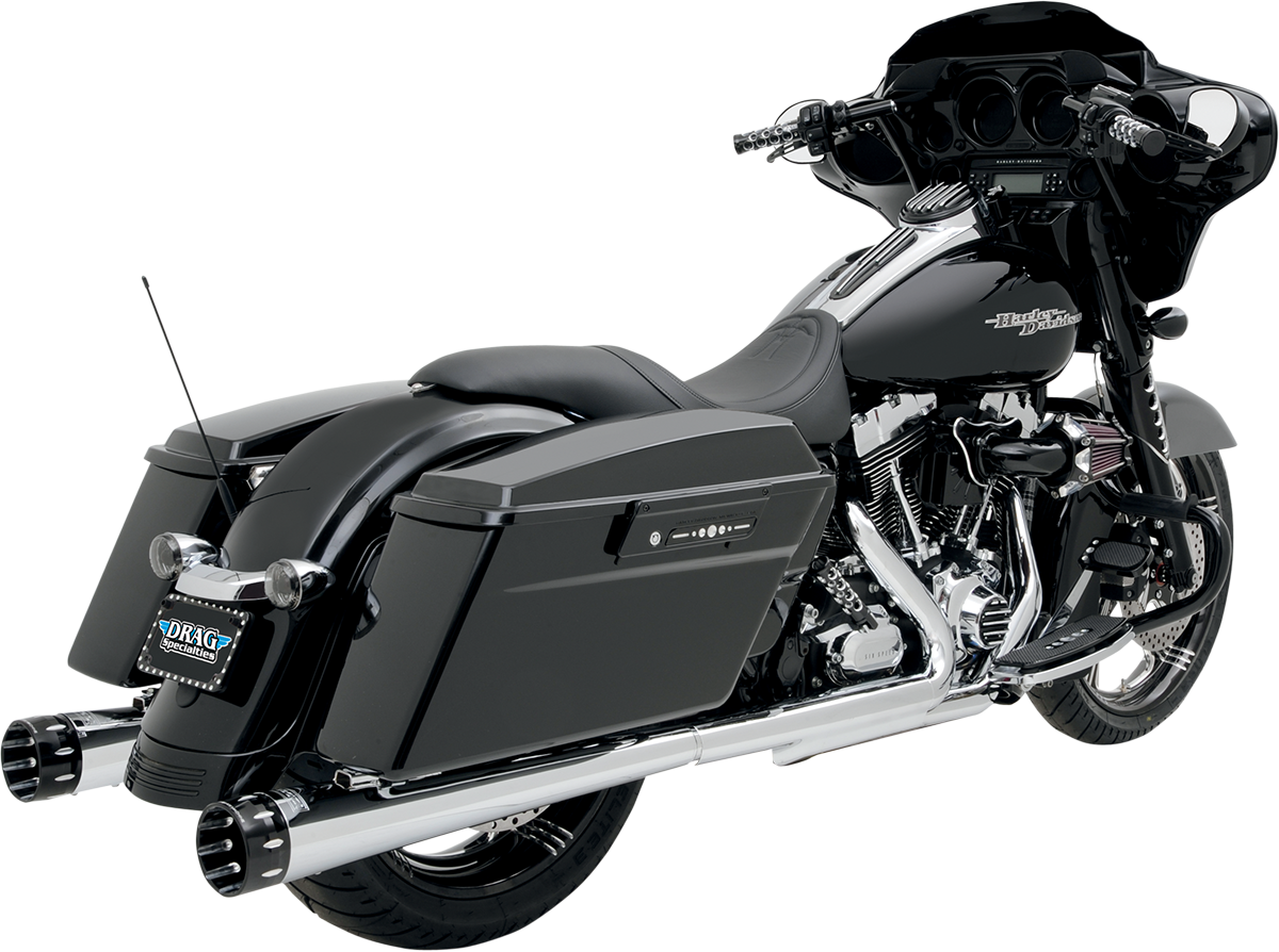 BASSANI XHAUST 4" SLIP-ON MUFFLERS FOR HARLEY-DAVIDSON 1995 - 2013 Chrome/Polished 4" Slip-On Mufflers