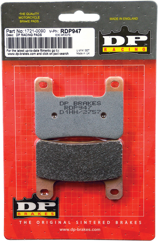 DP BRAKES BRAKE SHOES BRAKE PAD SINTERED RDP947