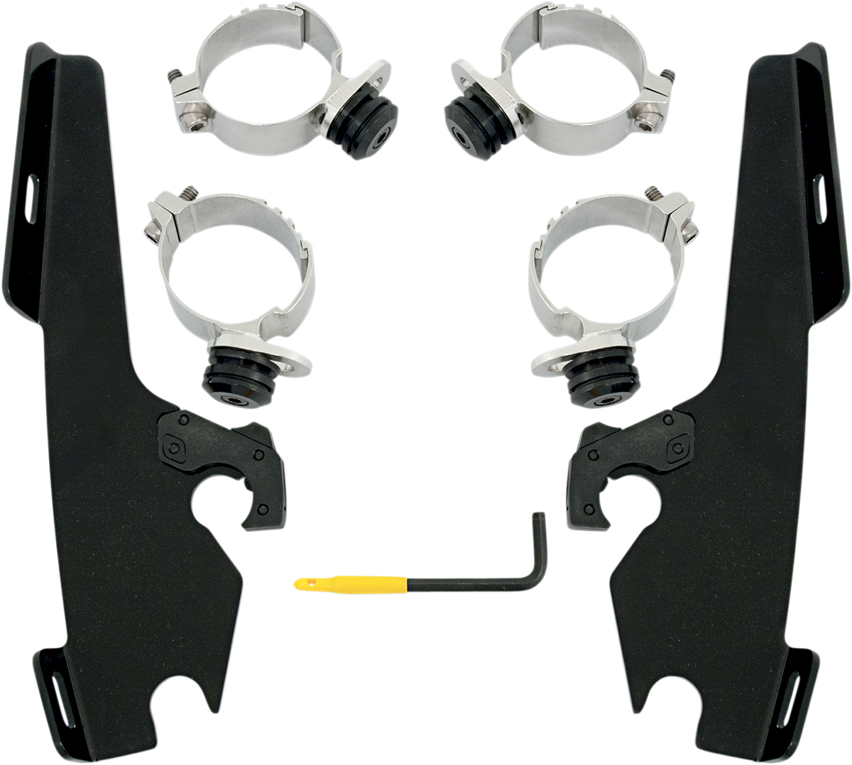 MEMPHIS SHADES METRIC NO-TOOL TRIGGER-LOCK MOUNT KITS FOR FATS/SLIM MNT KIT F/S HON FURY BLK