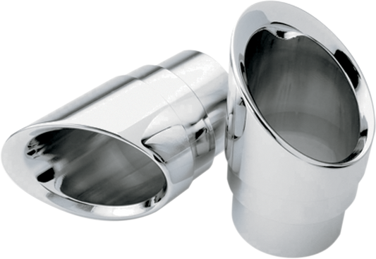 COBRA BILLET EXHAUST TIPS TIP STEEL SLASHDOWN