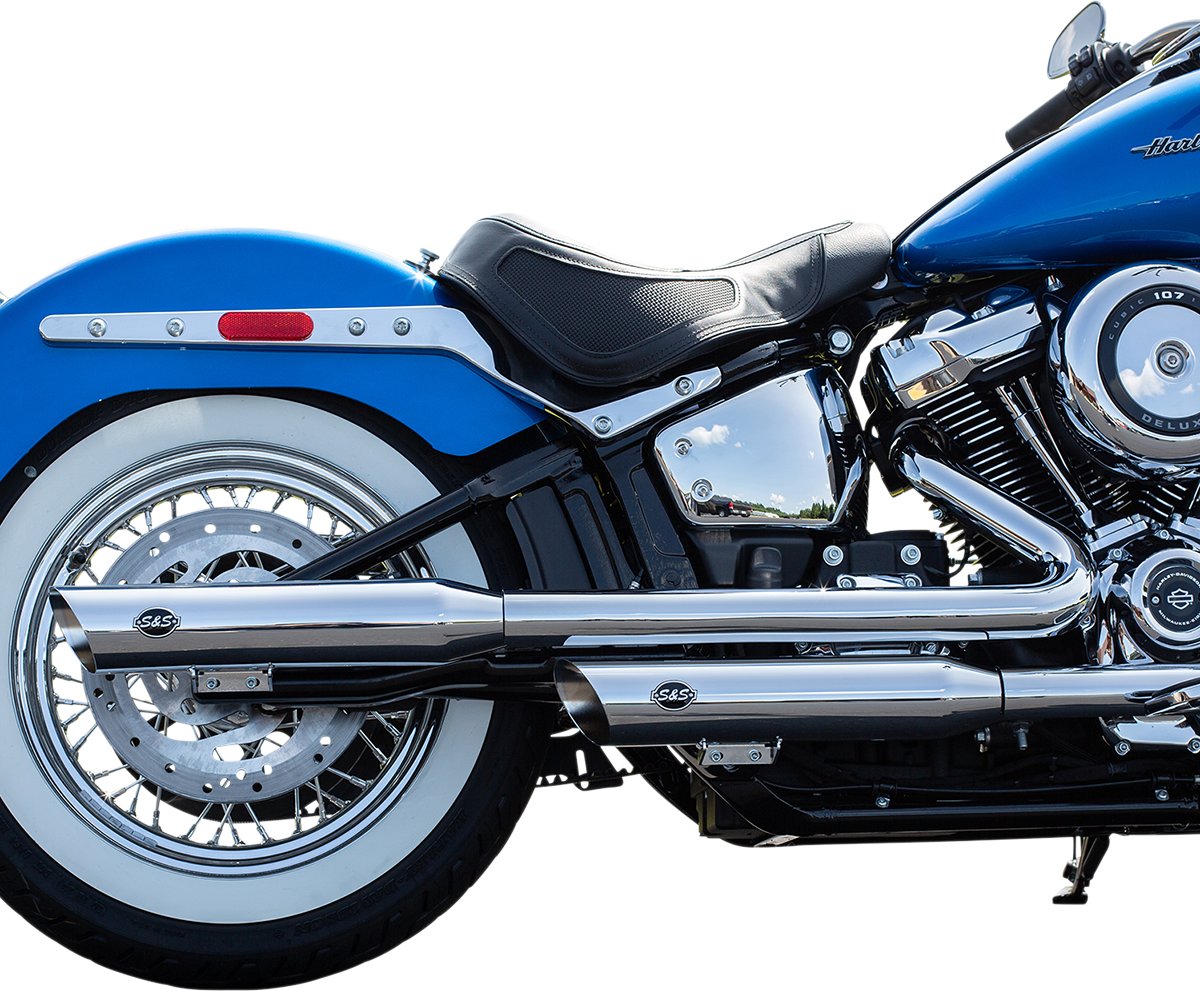 S&S CYCLE SLASH-CUT MUFFLERS FOR HARLEY-DAVIDSON 2018 MUFFLER S/C CHR RACE FLHC