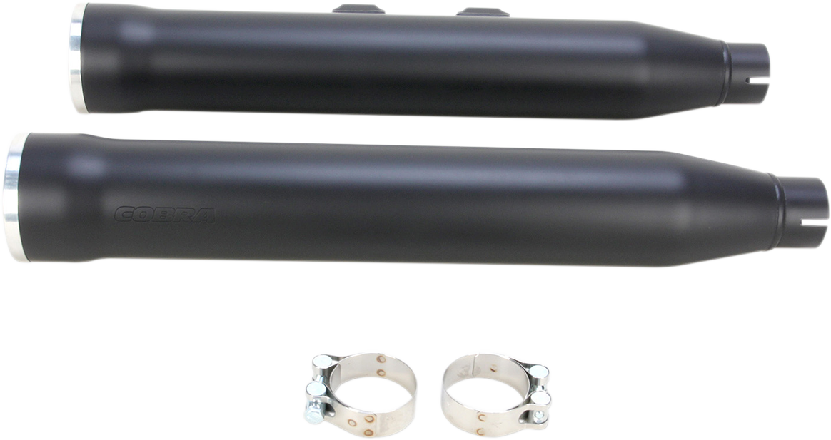 COBRA 3" SLIP-ON MUFFLERS WITH RACE-PRO TIPS FOR HARLEY-DAVIDSON 2016 - 2017 Black/Natural 3" Race Pro Tip Slip-On Mufflers