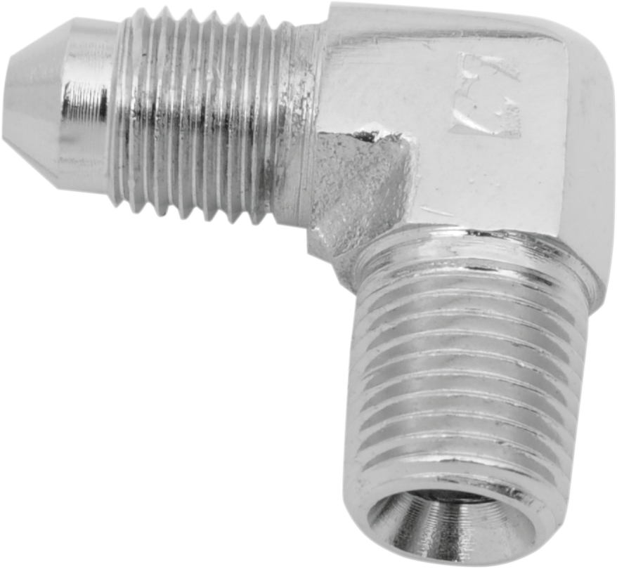 RUSSELL CYCLEFLEX UNIVERSAL BRAKE LINE FITTINGS 1/8 NPT #3MALE 90DEG CHR