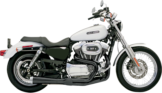 BASSANI XHAUST ROAD RAGE 2-INTO-1 SYSTEMS FOR HARLEY-DAVIDSON 1996 - 2003 Black Short Upswept Road Rage 2-Into-1 Exhaust System