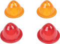 DRAG SPECIALTIES MINI RETRO-STYLE MARKER LIGHTS LENS KIT AMB/RED MINI-RET