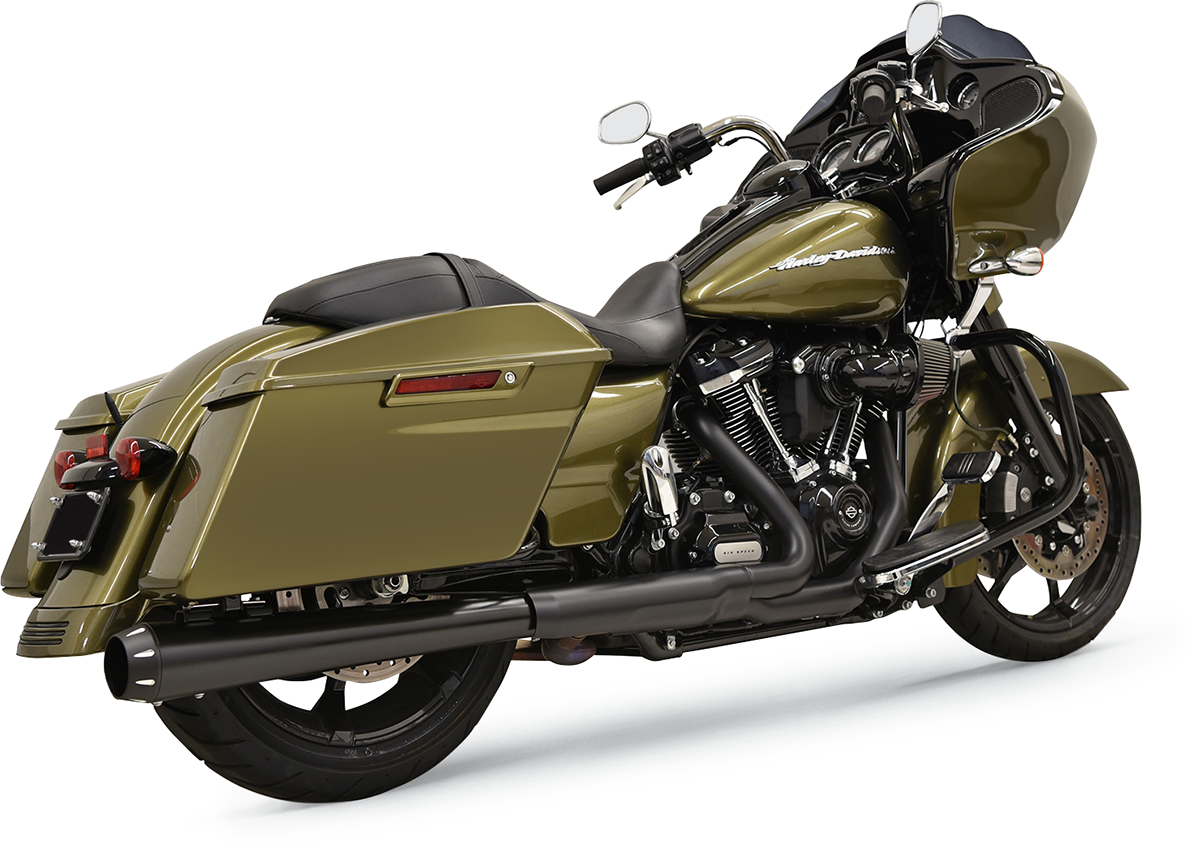 BASSANI XHAUST CROSSOVER ELIMINATORS WITH 4" DNT®​ SLIP-ON MUFFLER FOR HARLEY-DAVIDSON 2017 - 2019 Black Cross-Over Eliminator DNT Slip-On Muffler