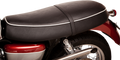 BRITISH CUSTOMS RETRO SEAT SKINS SEAT COVER BLK W WHT PIPE