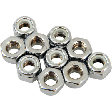 CHROME NYLON INSERT NUT ASSORTMENT FOR HARLEY-DAVIDSON