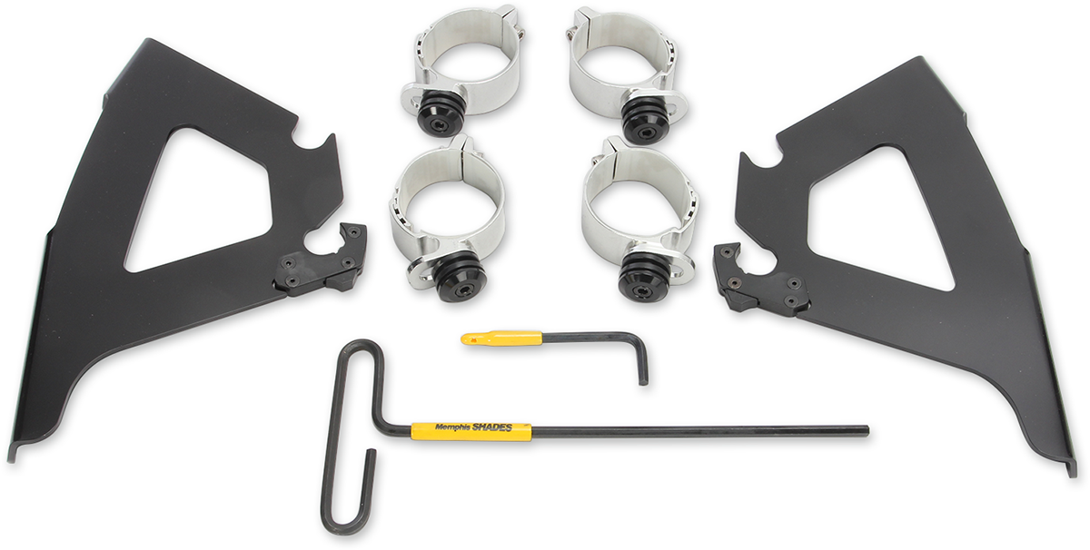 MEMPHIS SHADES METRIC NO-TOOL TRIGGER-LOCK MOUNT KITS FOR FATS/SLIM MNT KIT FS VIC HAMMER BLK