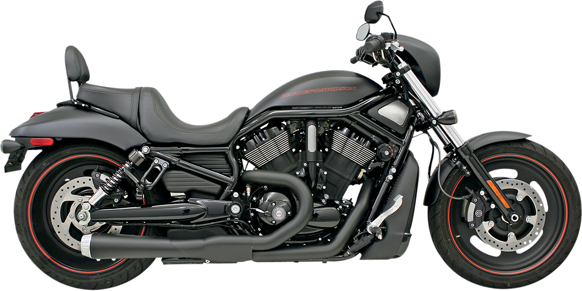 BASSANI XHAUST ROAD RAGE 2-INTO-1 SYSTEMS FOR HARLEY-DAVIDSON 2012 Black Short Road Rage 2-Into-1 Exhaust System