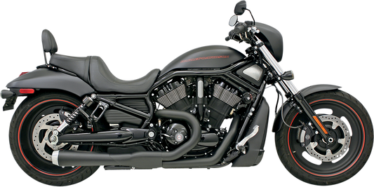 BASSANI XHAUST ROAD RAGE 2-INTO-1 SYSTEMS FOR HARLEY-DAVIDSON 2012 Black Short Road Rage 2-Into-1 Exhaust System