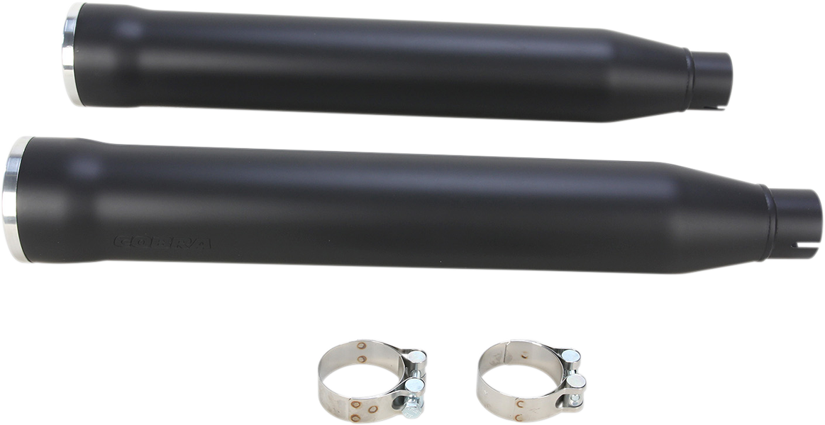 COBRA 3" SLIP-ON MUFFLERS WITH RACE-PRO TIPS FOR HARLEY-DAVIDSON 1995 - 1997 Black/Natural 3" Slip-On Mufflers