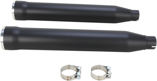 COBRA 3" SLIP-ON MUFFLERS WITH RACE-PRO TIPS FOR HARLEY-DAVIDSON 1995 - 1997 Black/Natural 3" Slip-On Mufflers