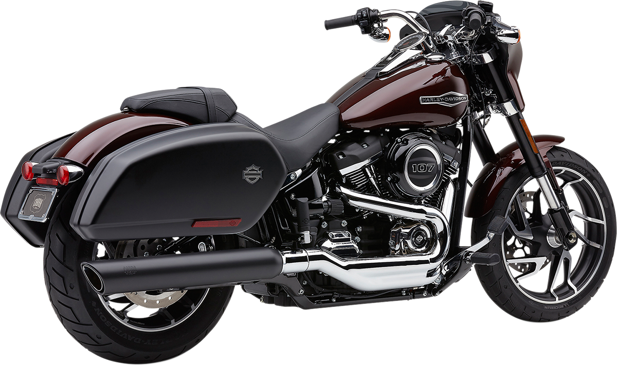 COBRA 909 TWINS SLIP-ON MUFFLERS FOR HARLEY-DAVIDSON 2018 - 2020 Black 4" 909 Twins Slip-On Muffler