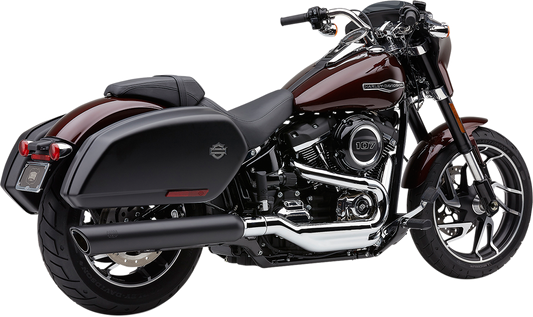 COBRA 909 TWINS SLIP-ON MUFFLERS FOR HARLEY-DAVIDSON 2018 - 2020 Black 4" 909 Twins Slip-On Muffler