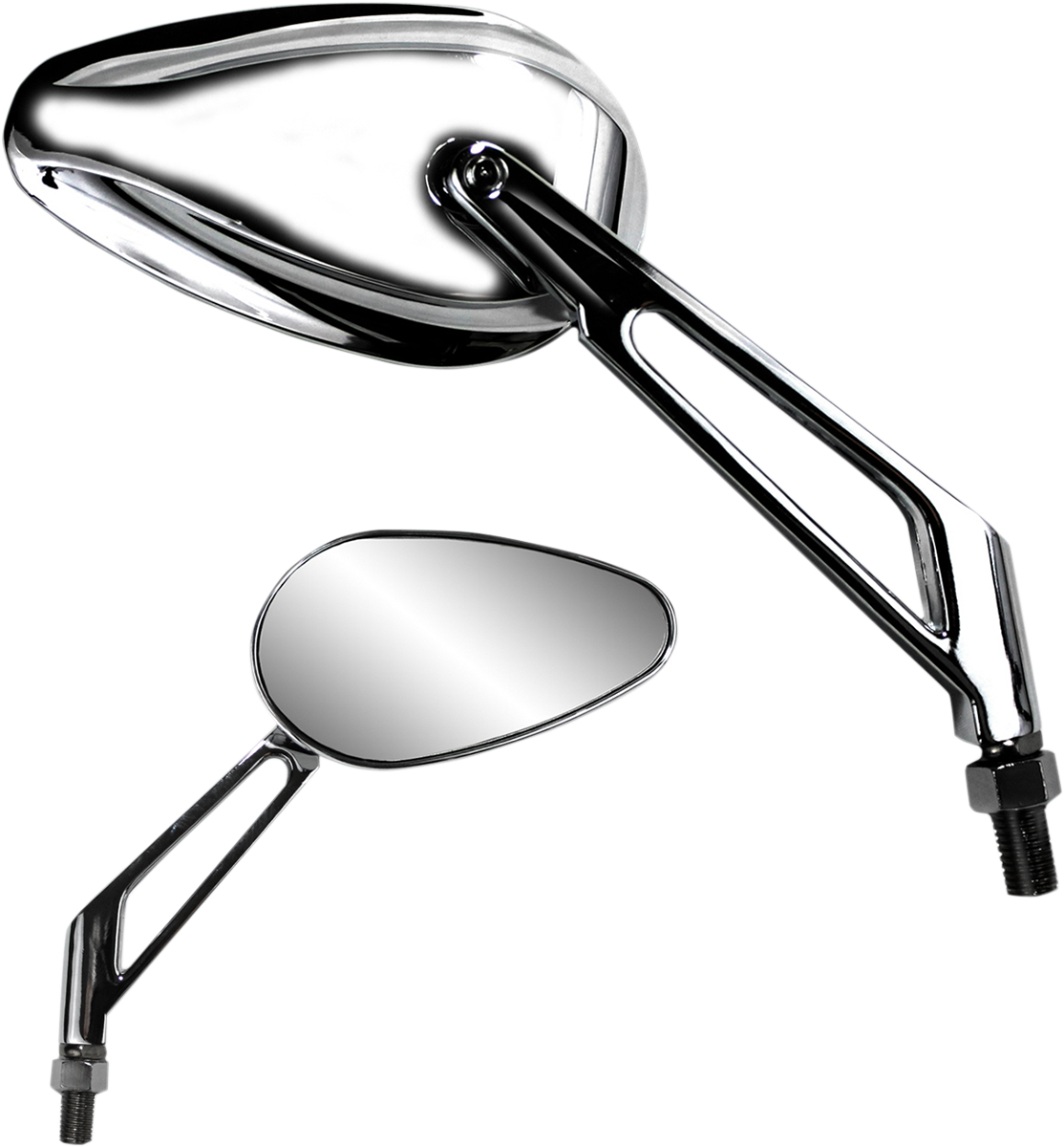 PARTS UNLIMITED X-TREME MINI TEARDROP MIRRORS MIRROR PU TEARDROP CHR
