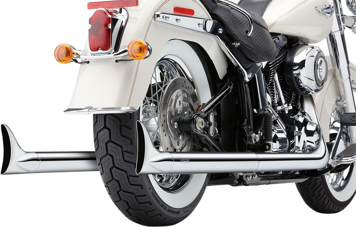 COBRA SOFTAIL DUAL EXHAUST SYSTEMS FOR HARLEY-DAVIDSON 2012 - 2013 Chrome Dual Exhaust System