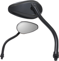 PARTS UNLIMITED X-TREME MINI TEARDROP MIRRORS MIRROR PU TEARDROP BLK