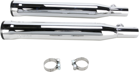 COBRA 3" SLIP-ON MUFFLERS WITH RACE-PRO TIPS FOR HARLEY-DAVIDSON 2001 - 2006 Chrome/Black 3" Race Pro Tip Slip-On Mufflers