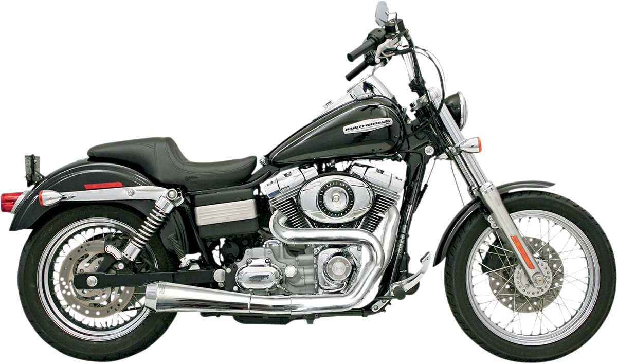 BASSANI XHAUST ROAD RAGE 2-INTO-1 SYSTEMS FOR HARLEY-DAVIDSON 1995 - 2000 Chrome Short Upswept Road Rage 2-Into-1 Exhaust System