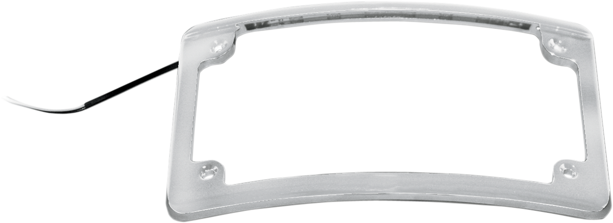CUSTOM DYNAMICS RADIUS LED LICENSE PLATE FRAMES FRAME LP RADIUS CHROME