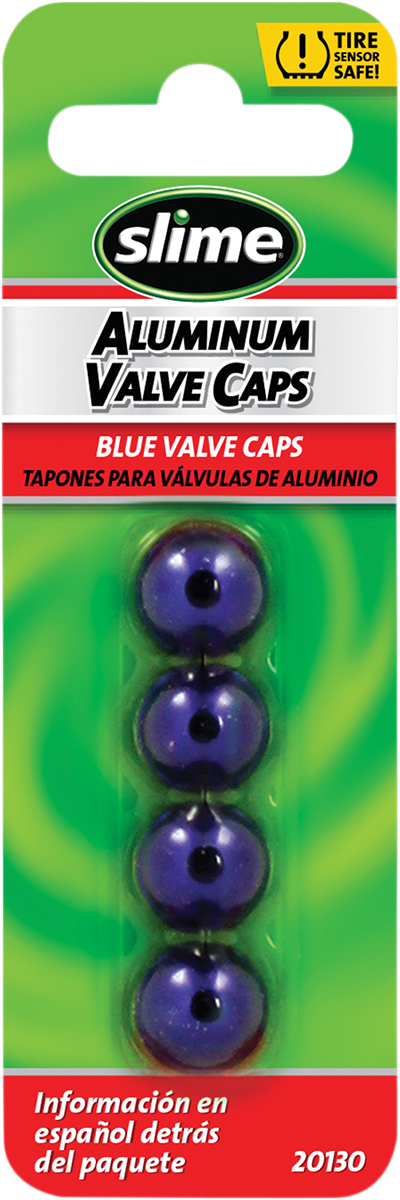 SLIME VALVE STEM CAPS CAPS VALVE STEM BLUE 4PK