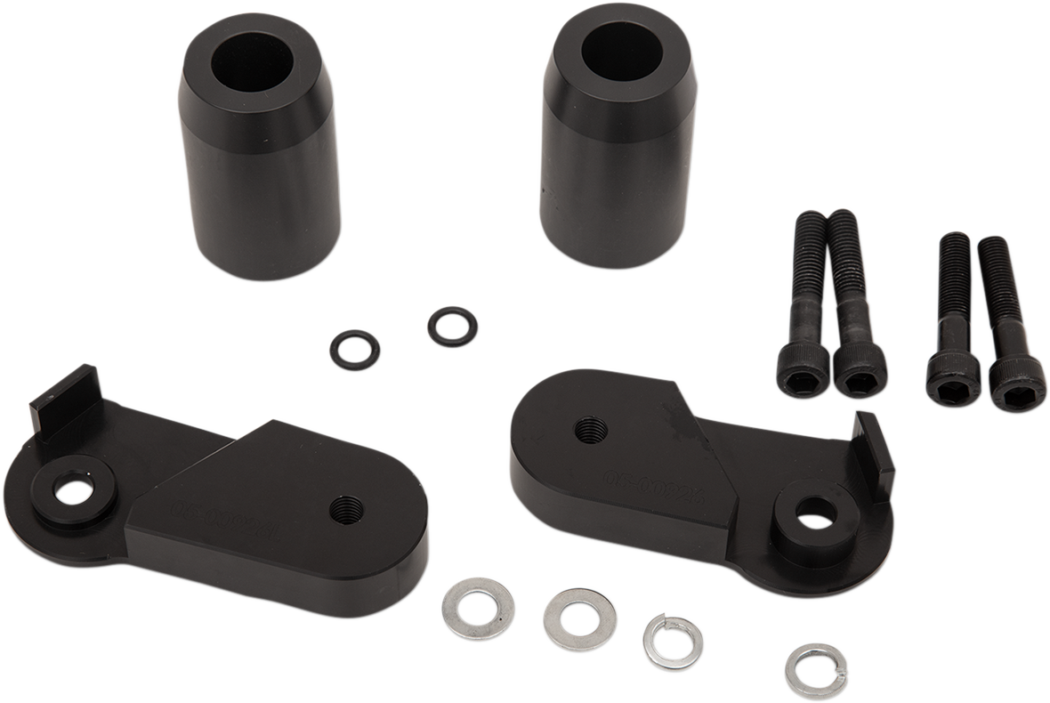 POWERSTANDS RACING FRAME SLIDERS FRAME SLIDER SUZ BLK