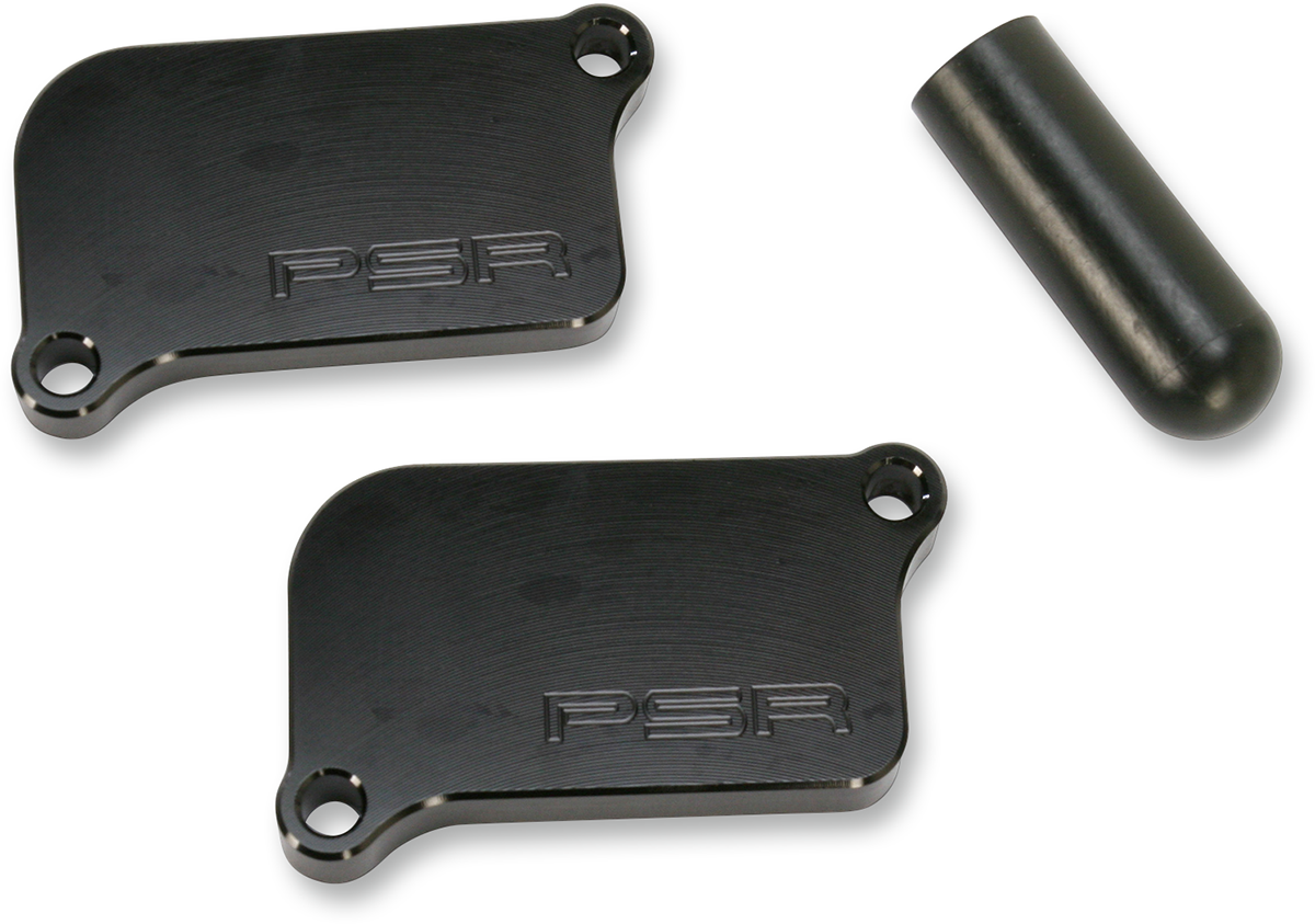 POWERSTANDS RACING AIR INJECTION BLOCK-OFF PLATES BLOCK OFF PLATE BLACK