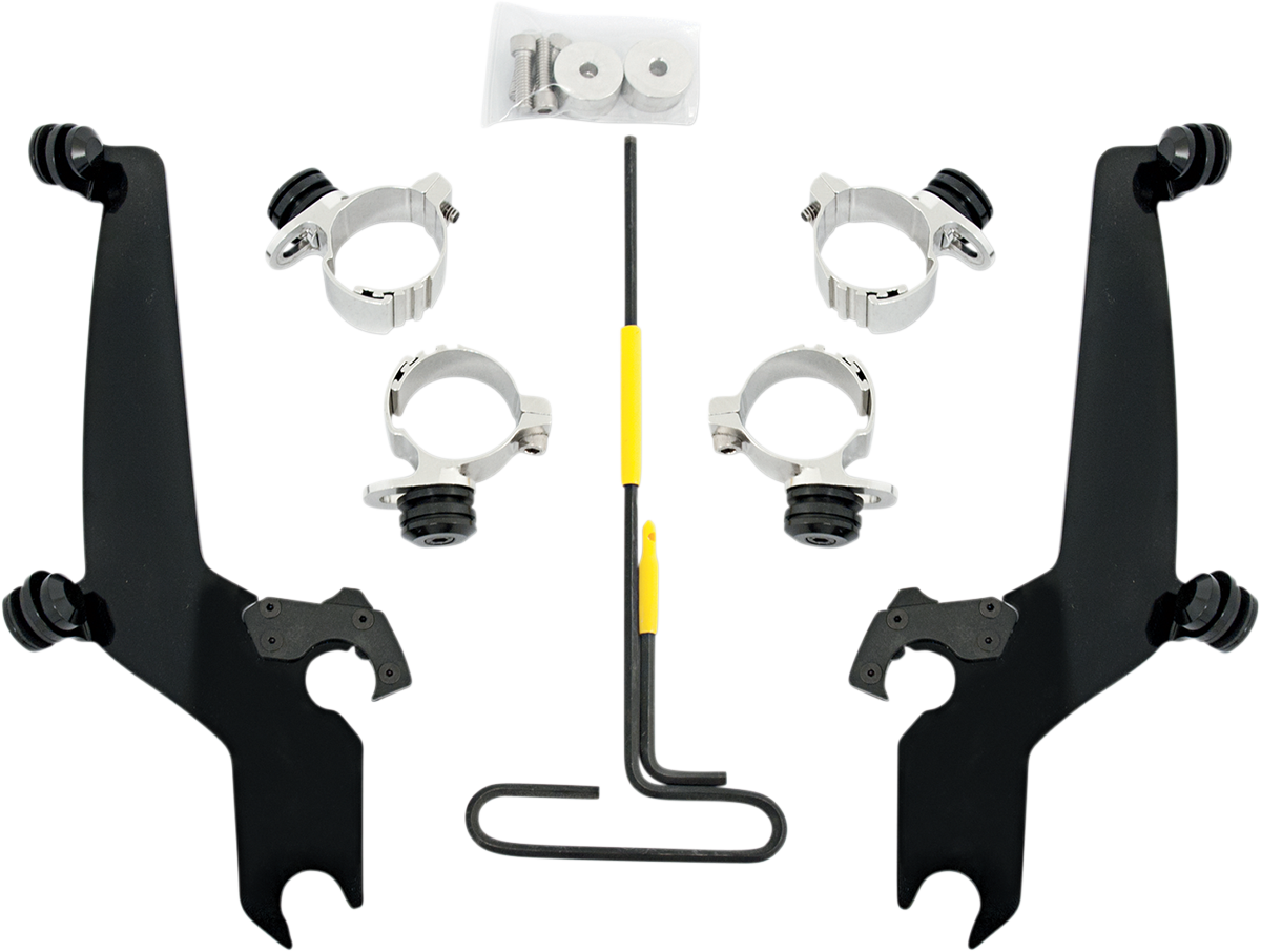 MEMPHIS SHADES METRIC NO-TOOL TRIGGER-LOCK MOUNT KITS FOR SPORTSHIELDS MNT KIT SS NARROW BLK