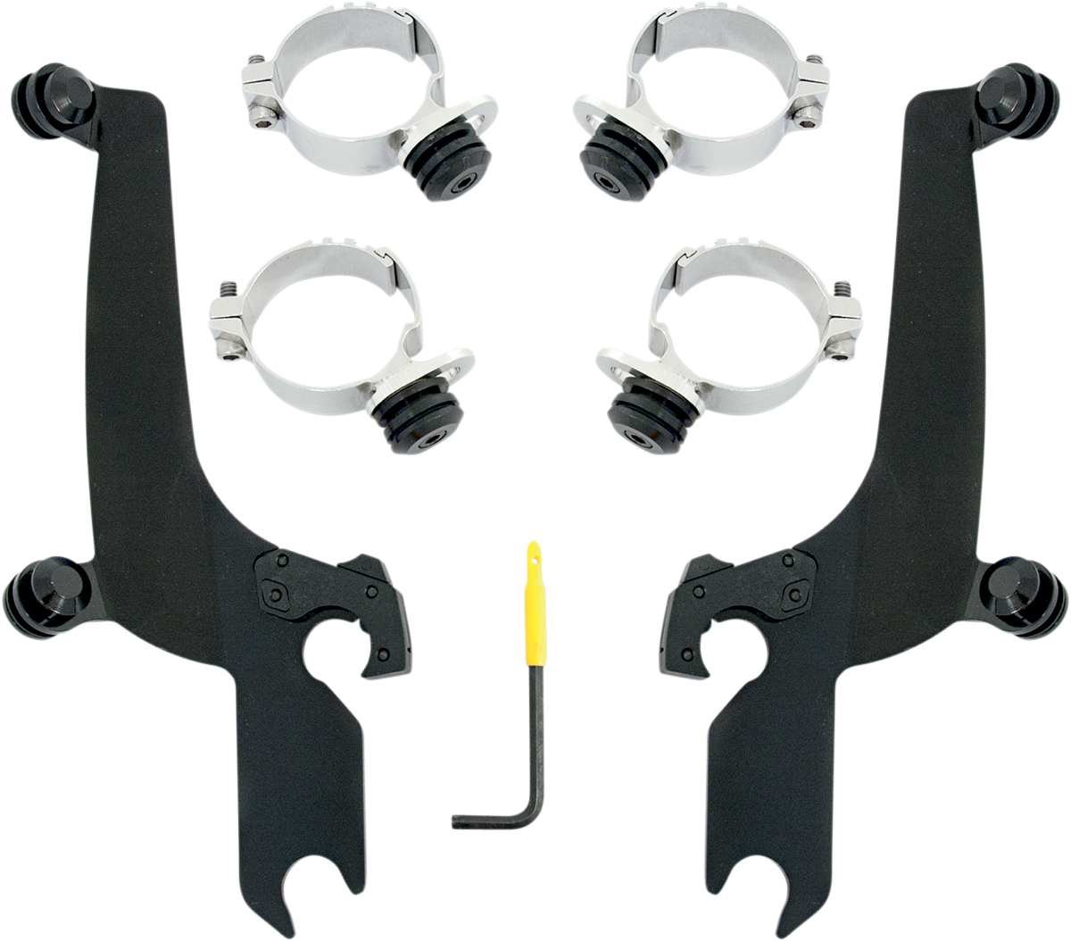MEMPHIS SHADES METRIC NO-TOOL TRIGGER-LOCK MOUNT KITS FOR SPORTSHIELDS MNT KIT SS HONDA FURY BLK