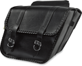WILLIE & MAX LUGGAGE BRAIDED SLANT SADDLEBAGS SADDLEBAG, SLANT BRAID