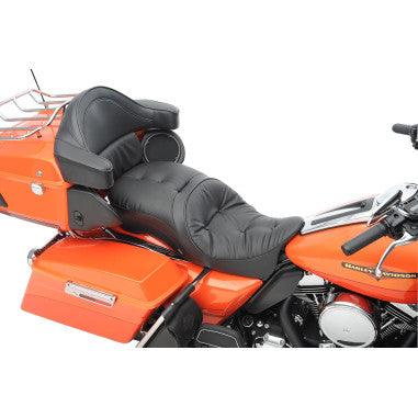 LARGE TOURING SEATS THAT ACCEPT FRAME-MOUNTED BACKRESTS FOR HARLEY-DAVIDSON