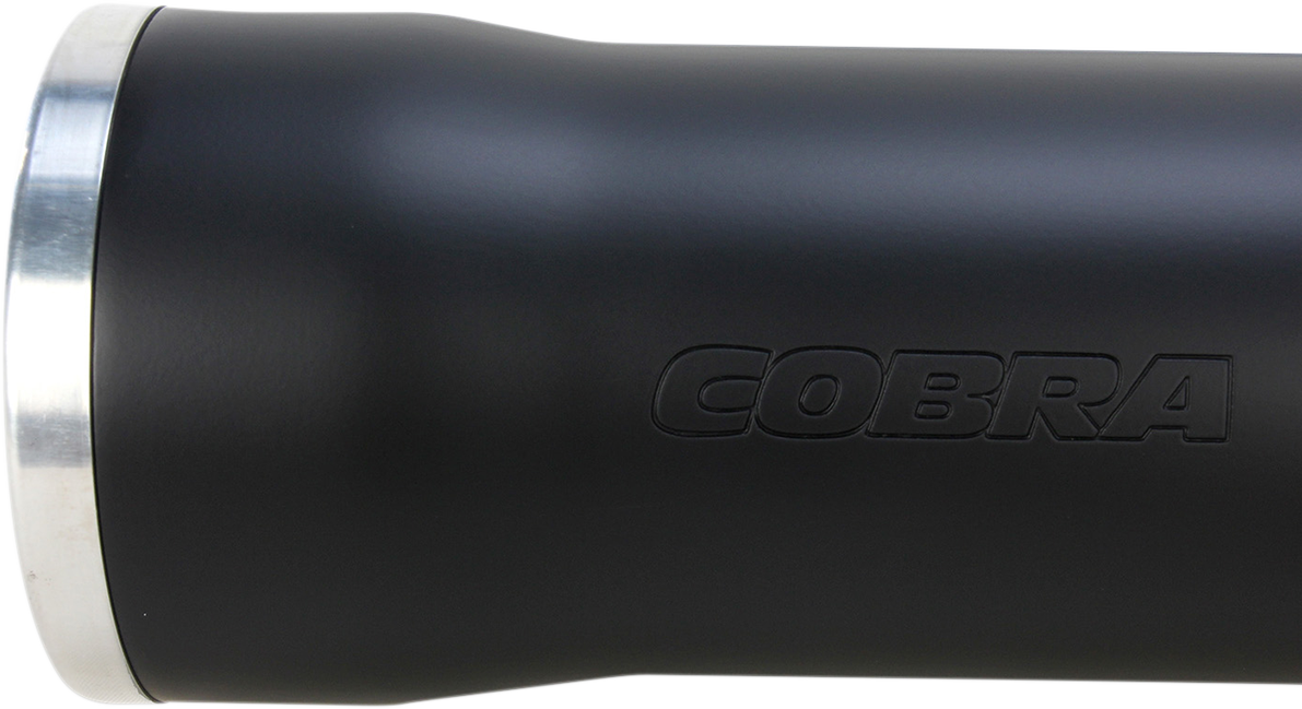 COBRA 3" SLIP-ON MUFFLERS WITH RACE-PRO TIPS FOR HARLEY-DAVIDSON 2009 - 2017 Black/Natural 3" Race Pro Tip Slip-On Mufflers