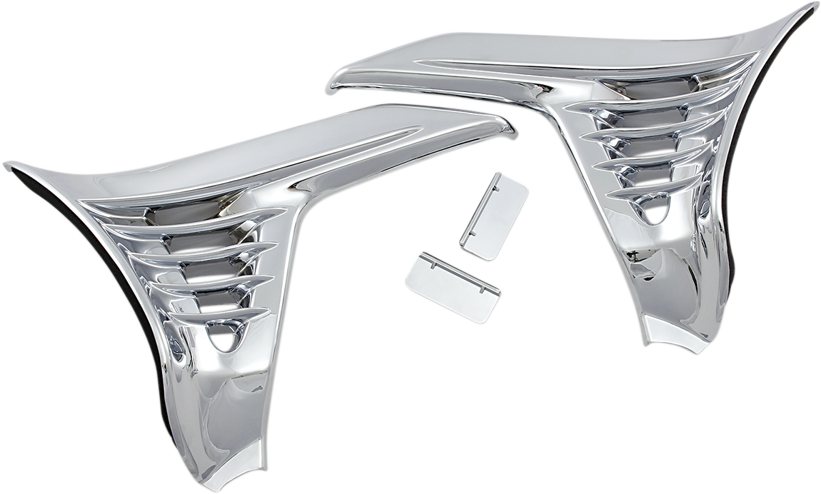 KURYAKYN LOUVERED CHROME BATTERY BOX COVERS COVER SIDE LOUVER GL18