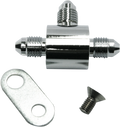 MAGNUM BRAIDED DOT UNIVERSAL BRAKE LINES AND FITTINGS T-BLOCK W/BRKT AN3 CHROME