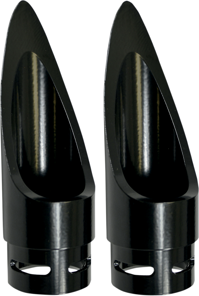 BARON FAMILY JEWEL EXHAUST TIPS EXHAUST TIP SCALLOP BLK