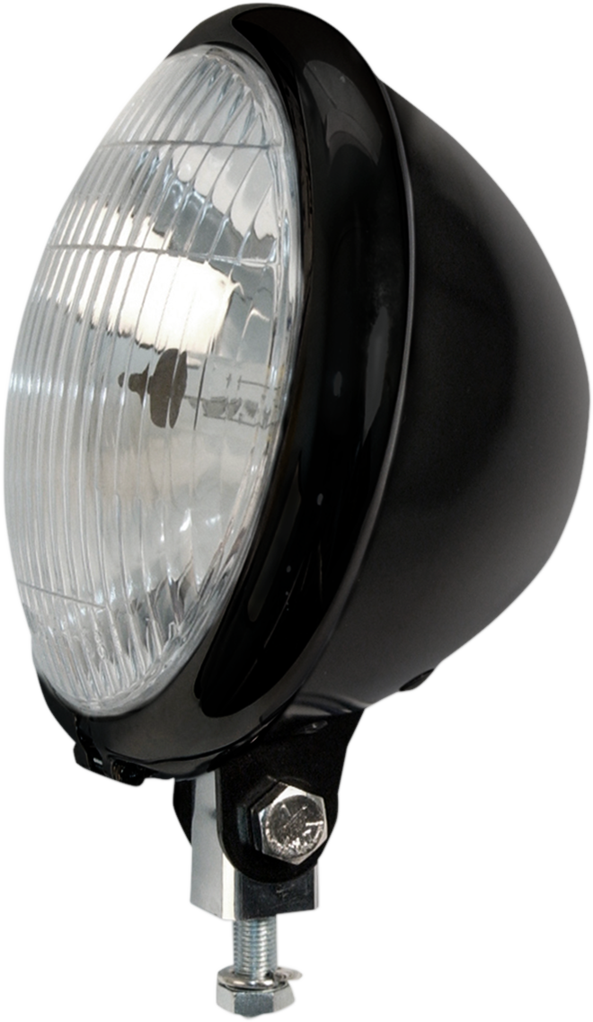 EMGO 53⁄4" BATES STYLE HEADLIGHT HEADLIGHT SHELL 5 3/4 BLK