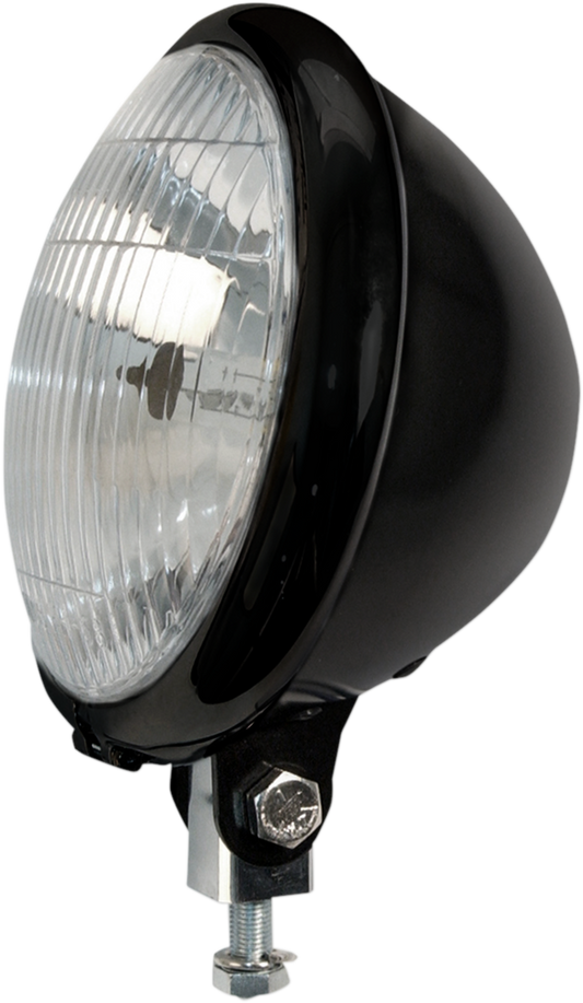 EMGO 53⁄4" BATES STYLE HEADLIGHT HEADLIGHT SHELL 5 3/4 BLK