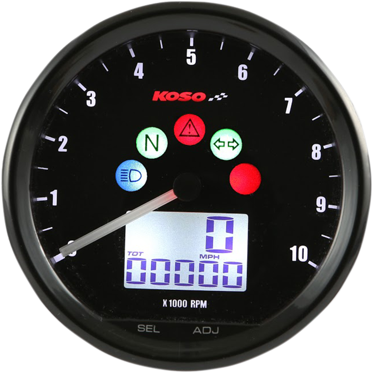 KOSO NORTH AMERICA TNT-02 MULTI-FUNCTION METER TACH MULTI METR TNT02 BK