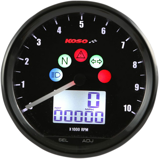 KOSO NORTH AMERICA TNT-02 MULTI-FUNCTION METER TACH MULTI METR TNT02 BK