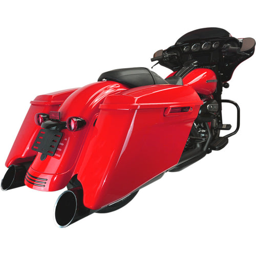 4,50" HP-PLUS® SLIP-ON-SCHALLDÄMPFER SCHWARZ MIT SCHWARZEM RAND FÜR HARLEY DAVIDSON