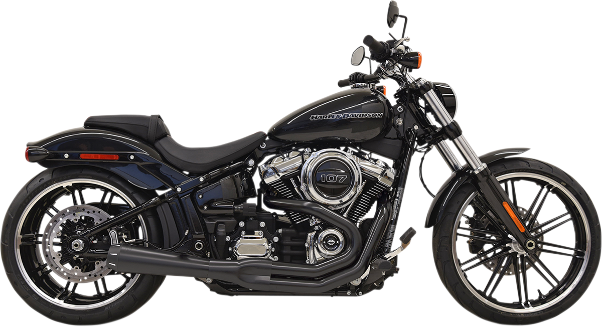 BASSANI XHAUST ROAD RAGE GEN II 2-INTO-1 SYSTEMS FOR HARLEY-DAVIDSON 2018 Black/Black/Natural Road Rage 2-Into-1 Exhaust System