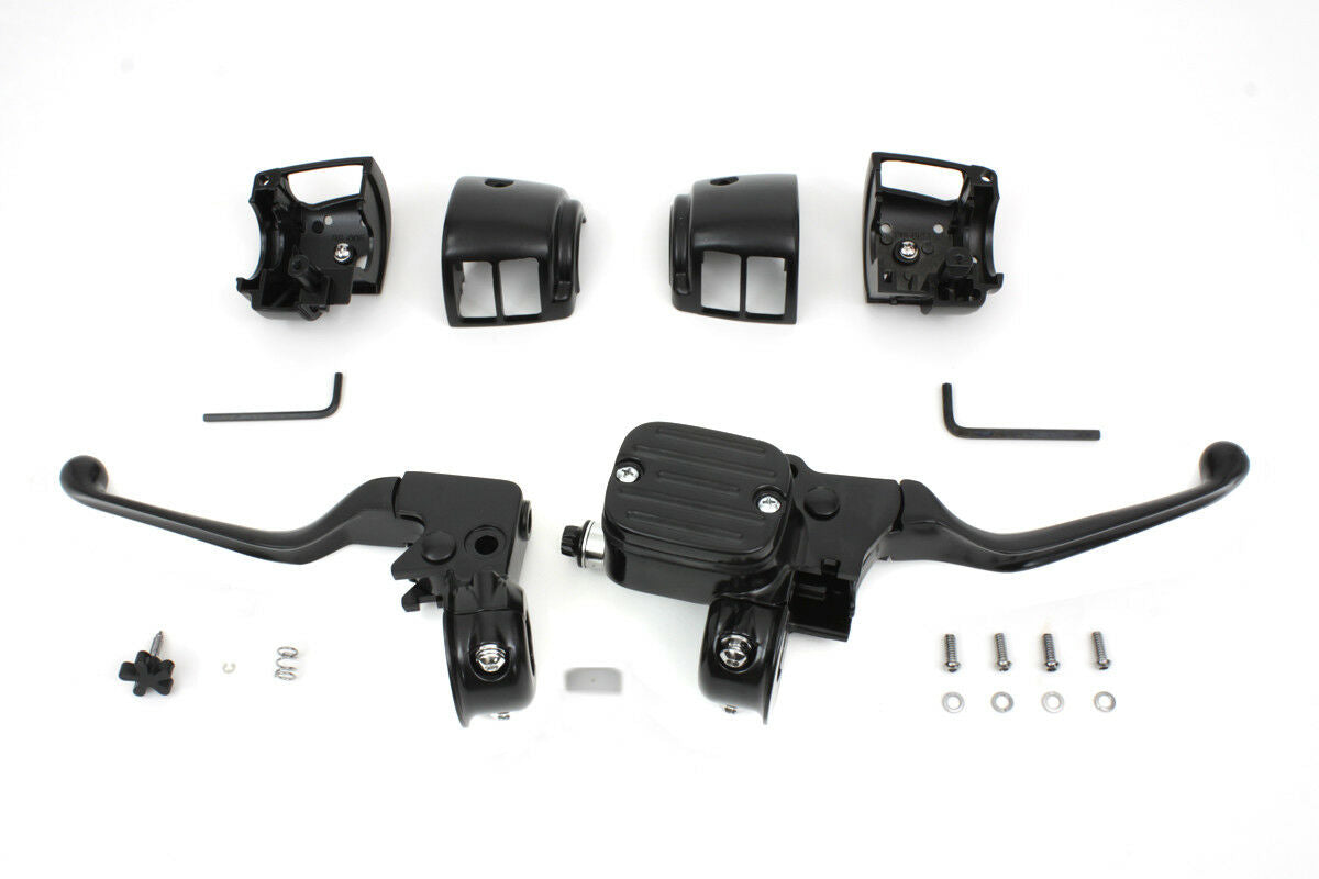 Handlebar Control Kit Black For Harley-Davidson