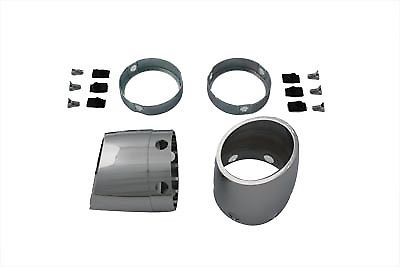 Kit Endkappe Billet Style Slash für 3-1/2" Auspuffschalldämpfer für Harley-Davidson