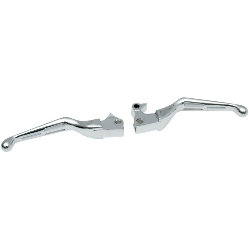 Ventilated Chrome Handles Kit for Harley-Davidson ® .Slotted Chrome Hand Levers
