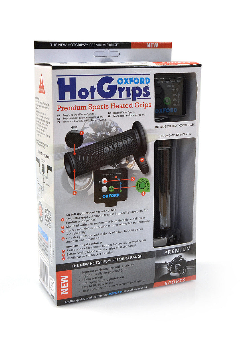 Oxford V8 OF692 Premium Sport Heated Grip Kit for 22mm Handlebars