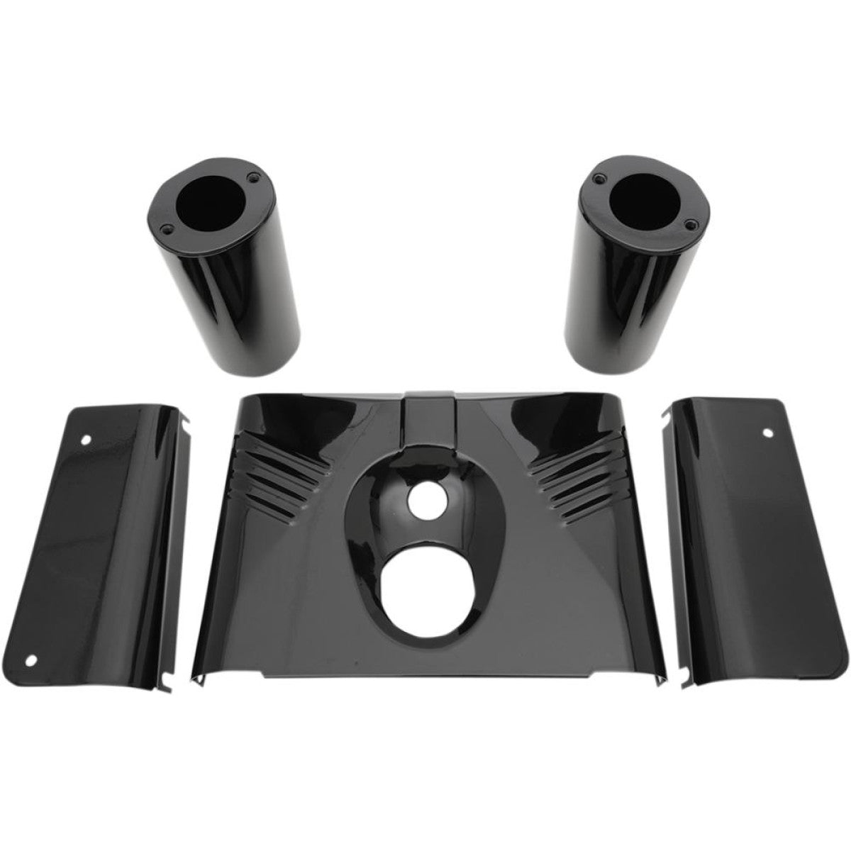 Kit Tapas Horquilla Para Harley-Davidson® Softail® Gloss Black Ribbed Fork Cover