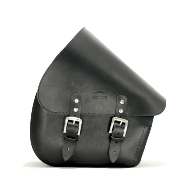 Longride, Leather Swingarm Bag. Black For Harley Davidson